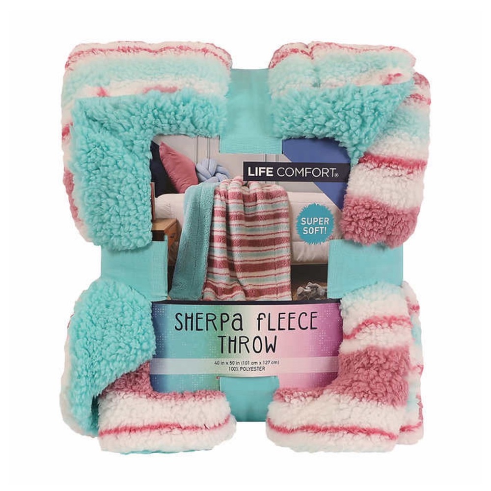NWT Life Comfort Kids Ultimate Sherpa Fleece Throw